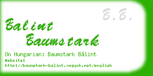 balint baumstark business card